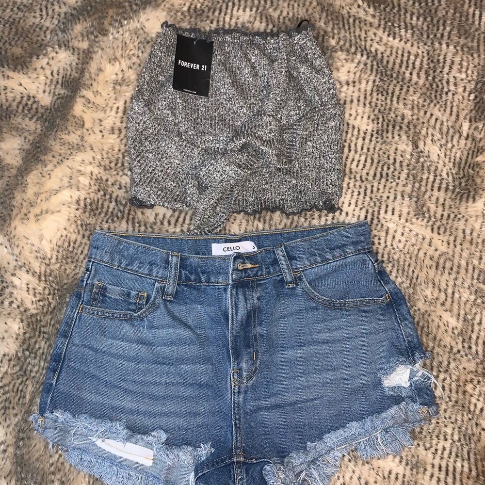 Tie front ribbed tube top